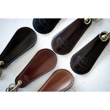 【Horween / Shell Cordovan】Shoe-Horn Key Holder / col,Dark COGNAC × col,BLACK