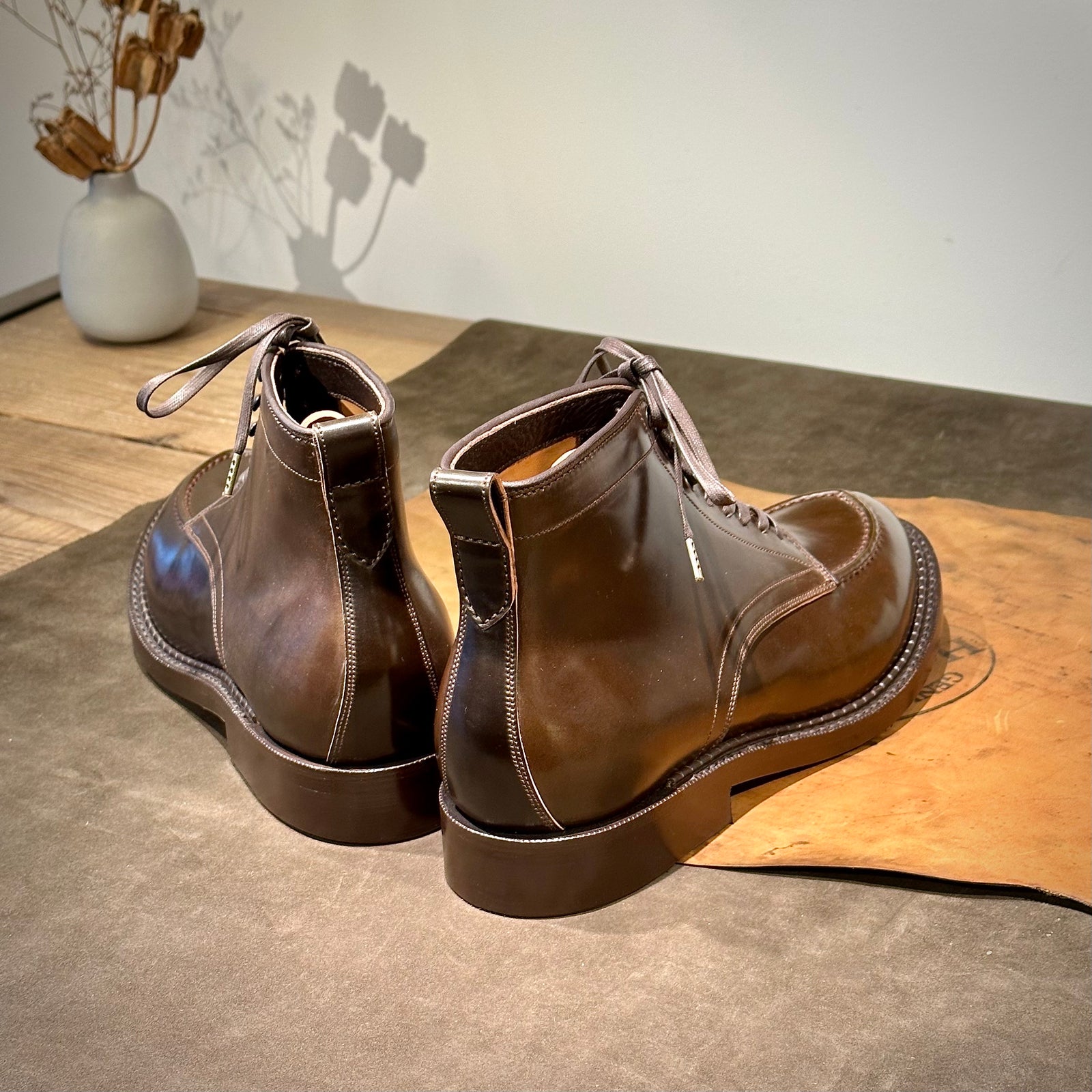 ANCHOR / Shell Cordovan / col,Dark COGNAC – The Ruttshoes &Co.