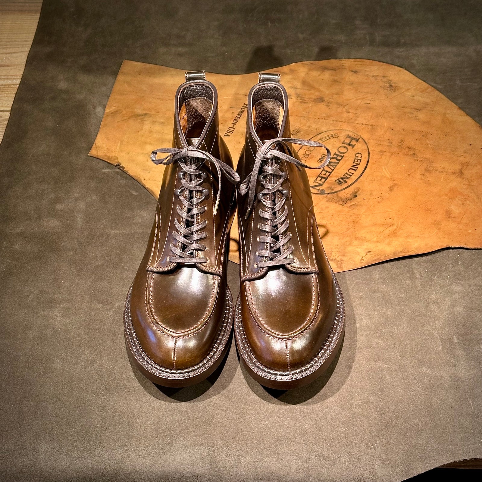 ANCHOR / Shell Cordovan / col,Dark COGNAC – The Ruttshoes &Co.