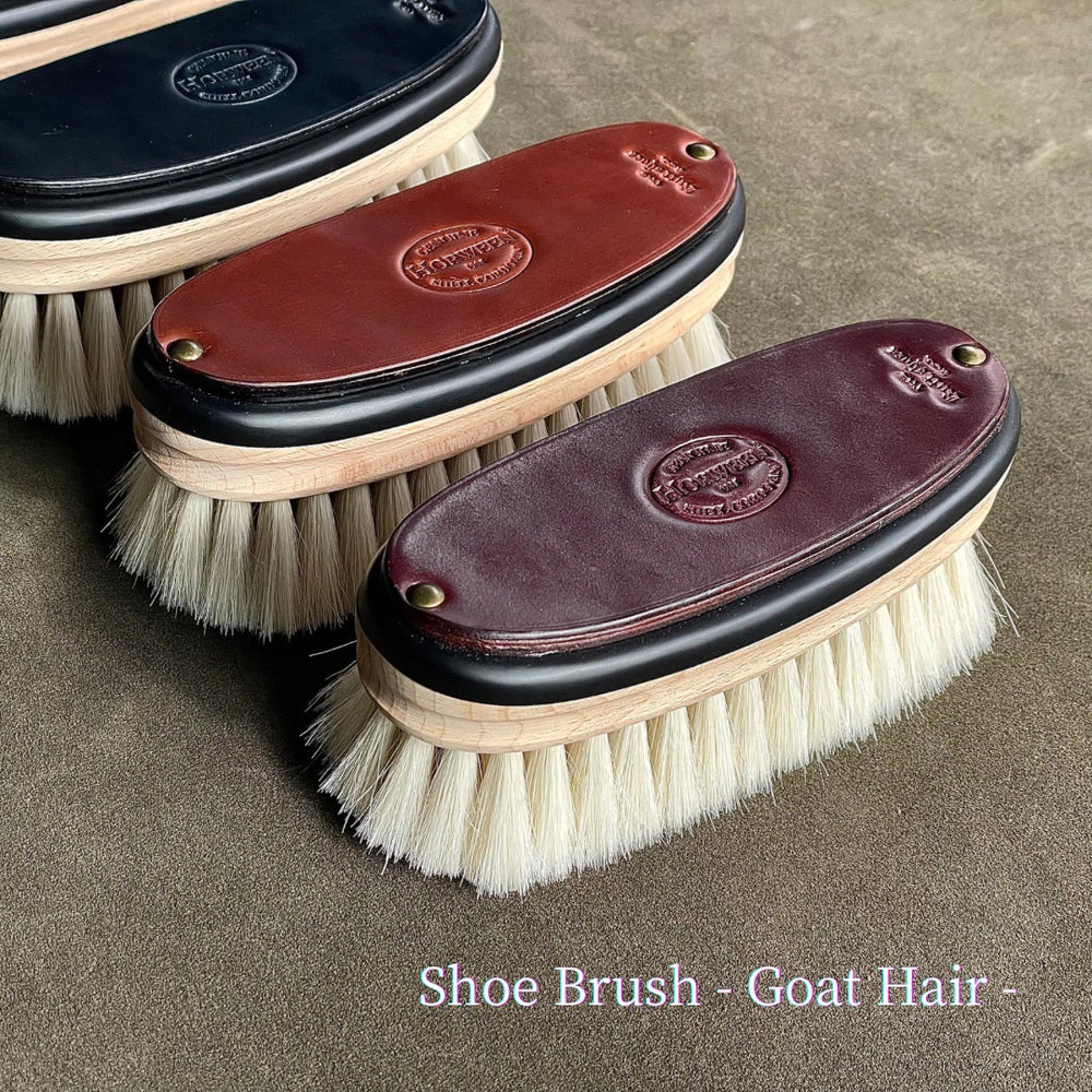 SHOE BRUSH - Goat Hair - / 山羊毛ブラシ【手植え】